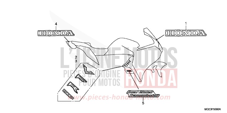 RAYURE/MARQUE de VFR1200F DCT SEAL SILVER METALLIC (NHA14) 2011